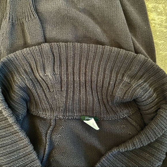 💚 GUC💚 J. CREW Charcoal Knit Cotton Long Cardigan - Picture 9 of 9